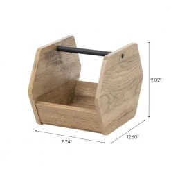 Industrial Sereies Stackable Wooden Storage Basket by IRIS 13 Industrial Sereies Stackable Wooden Storage Basket by IRIS -Kate and Laurel Shop ash brown iris wooden crates 590078 44 1000