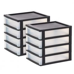 4- Drawer Desktop Storage Unit (Pack of 2) by IRIS