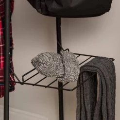 Black Metal Clothes Rack 54.92 in. W x 596 in. H by IRIS -Kate and Laurel Shop black iris clothes racks 586005 44 1000