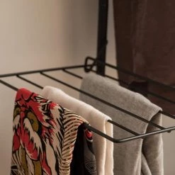 Black Metal Clothes Rack 54.92 in. W x 596 in. H by IRIS -Kate and Laurel Shop black iris clothes racks 586005 4f 1000