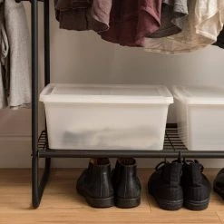 Black Metal Clothes Rack 54.92 in. W x 596 in. H by IRIS -Kate and Laurel Shop black iris clothes racks 586005 fa 1000