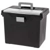 24 Qt. Portable Letter Size File Storage Box in Black by IRIS
