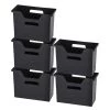 Desktop File Box Medium in Black (5-Pack) by IRIS