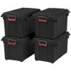 82 Qt. WeatherPro Store-It-All Storage Bin in Black (4-Pack) by IRIS -Kate and Laurel Shop black iris storage bins 585750 64 1000