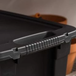 20 Gal. Utility Storage Bin in Black (4-Pack) by IRIS -Kate and Laurel Shop black iris storage bins 586942 44 1000