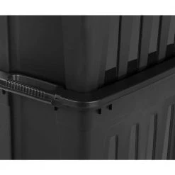 20 Gal. Utility Storage Bin in Black (4-Pack) by IRIS -Kate and Laurel Shop black iris storage bins 586942 76 1000