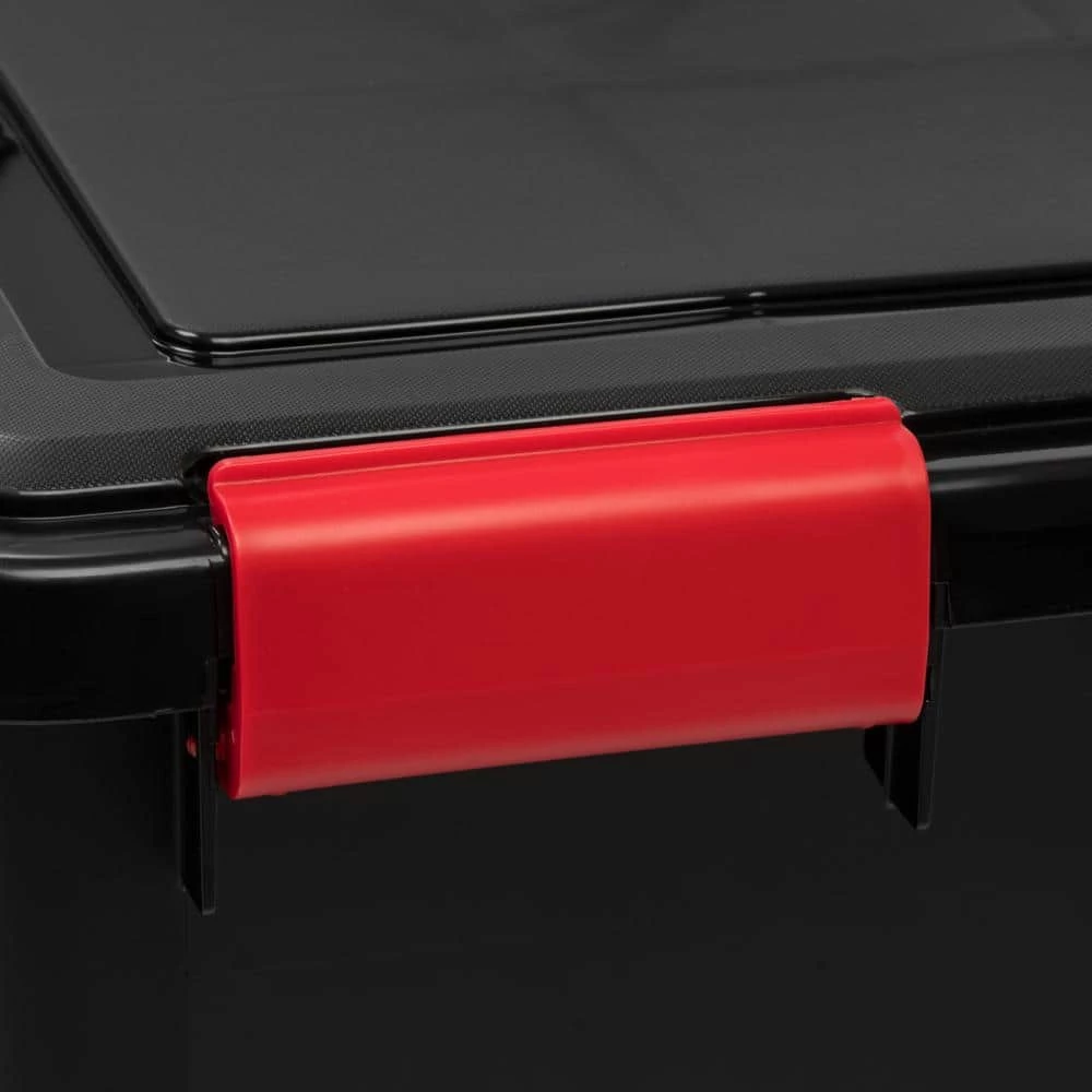 74 Qt. WeatherPro Heavy Duty Tote in Black (4-Pack) by IRIS 6 74 Qt. WeatherPro Heavy Duty Tote in Black (4-Pack) by IRIS - Image 4