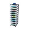 108 qt. 10-Drawer Storage Bin in Black by IRIS -Kate and Laurel Shop black iris storage drawers 116900 64 1000
