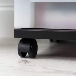 14.25 in. L x 12.05 in. W x 37.75 in. H 9-Drawer Storage Cart with Organizer Top in Black and Pearl by IRIS -Kate and Laurel Shop black iris storage drawers 585005 fa 1000