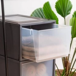 10-qt Black Deep Box Chest Drawer, Single drawer, 15.75 in. W x 11.75 in. H by IRIS -Kate and Laurel Shop black iris utility carts 500113 4f 1000