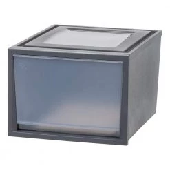 10-qt Black Deep Box Chest Drawer, Single drawer, 15.75 in. W x 11.75 in. H by IRIS