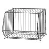 Black Modular Wire Stacking Storage Basket by IRIS -Kate and Laurel Shop black iris wire closet drawers 588950 64 1000