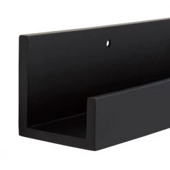 Levie 3 in. x 42 in. x 4 in. Black MDF Decorative Wall Shelf by Kate and Laurel 11 Levie 3 in. x 42 in. x 4 in. Black MDF Decorative Wall Shelf by Kate and Laurel -Kate and Laurel Shop black kate and laurel decorative shelving 210294 4f 1000
