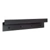 Levie 8 in. x 36 in. x 5 in. Black MDF Floating Decorative Wall Shelf with Hooks Without Brackets by Kate and Laurel