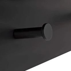 Levie 8 in. x 36 in. x 5 in. Black MDF Floating Decorative Wall Shelf with Hooks Without Brackets by Kate and Laurel 10 Levie 8 in. x 36 in. x 5 in. Black MDF Floating Decorative Wall Shelf with Hooks Without Brackets by Kate and Laurel -Kate and Laurel Shop black kate and laurel decorative shelving 216488 77 1000