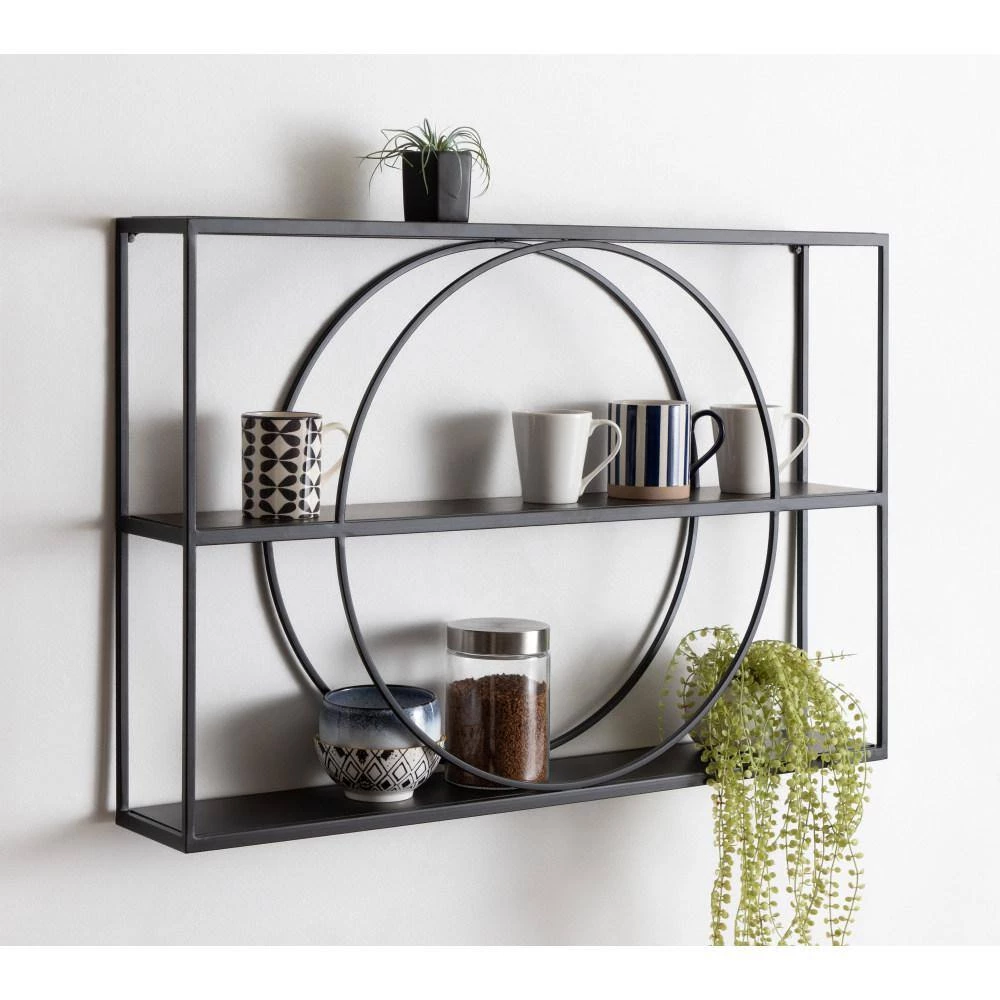 Pirzada 36 in. x 24 in. x 6 in. Black Decorative Wall Shelf by Kate and Laurel 7 Pirzada 36 in. x 24 in. x 6 in. Black Decorative Wall Shelf by Kate and Laurel - Image 5