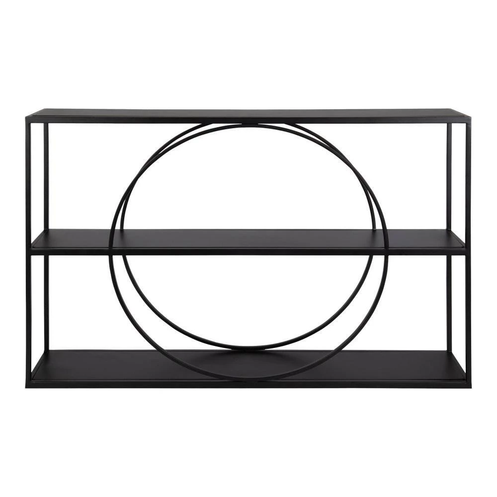 Pirzada 36 in. x 24 in. x 6 in. Black Decorative Wall Shelf by Kate and Laurel 5 Pirzada 36 in. x 24 in. x 6 in. Black Decorative Wall Shelf by Kate and Laurel - Image 3