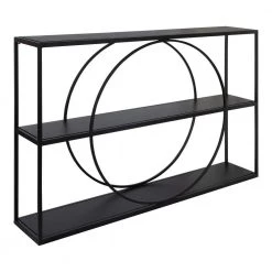 Pirzada 36 in. x 24 in. x 6 in. Black Decorative Wall Shelf by Kate and Laurel