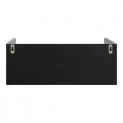 Kitt 12 in. x 18 in. x 7 in. Black Wood Floating Decorative Wall Shelf Without Brackets by Kate and Laurel -Kate and Laurel Shop black kate and laurel decorative shelving 216815 fa 1000
