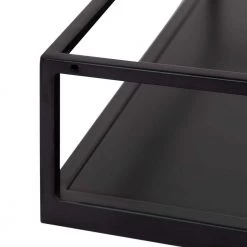 Lintz 12 in. x 4 in. x 12 in. Black Decorative Wall Shelf by Kate and Laurel -Kate and Laurel Shop black kate and laurel decorative shelving 216914 fa 1000