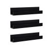 Levie 4 in. x 18 in. x 4 in. Black MDF Floating Decorative Wall Shelf Without Brackets by Kate and Laurel -Kate and Laurel Shop black kate and laurel decorative shelving 218560 64 1000