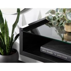 Holt 10 in. x 18 in. x 6 in. Black Poplar Wood Floating Decorative Wall Shelf with Brackets by Kate and Laurel -Kate and Laurel Shop black kate and laurel decorative shelving 219670 76 1000