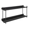 Dominic 7 in. x 28 in. x 14.5 in. Black Metal Floating Decorative Wall Shelf Without Cubbies With Brackets by Kate and Laurel 1 Dominic 7 in. x 28 in. x 14.5 in. Black Metal Floating Decorative Wall Shelf Without Cubbies With Brackets by Kate and Laurel -Kate and Laurel Shop black kate and laurel decorative shelving 219773 64 1000