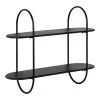Bekx 8 in. x 24 in. x 20 in. Black Metal Floating Decorative Wall Shelf Without Cubbies by Kate and Laurel 1 Bekx 8 in. x 24 in. x 20 in. Black Metal Floating Decorative Wall Shelf Without Cubbies by Kate and Laurel -Kate and Laurel Shop black kate and laurel decorative shelving 220244 64 1000