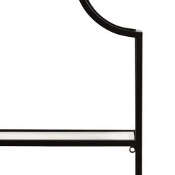 Ciel 6.00 in. D 20.25 in. W 30.00 in. H Black Metal Floating Decorative Wall Shelf by Kate and Laurel -Kate and Laurel Shop black kate and laurel decorative shelving 222265 77 1000