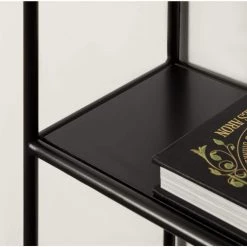 Monroe 6.00 in. D 18.00 in. W 30.75 in. H Black Metal Floating Decorative Wall Shelf by Kate and Laurel 18 Monroe 6.00 in. D 18.00 in. W 30.75 in. H Black Metal Floating Decorative Wall Shelf by Kate and Laurel -Kate and Laurel Shop black kate and laurel decorative shelving 222360 76 1000