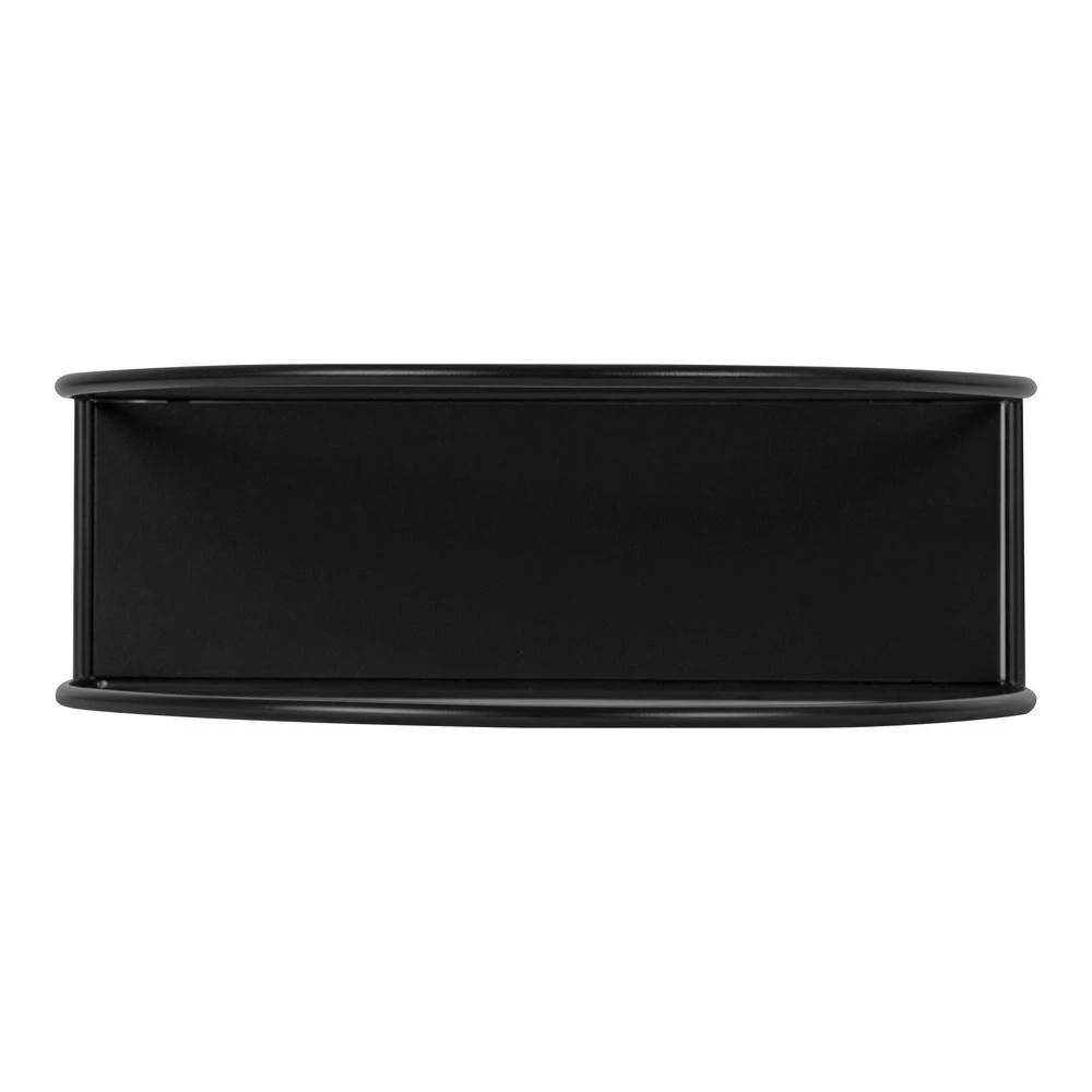 Monroe 6.00 in. D 18.00 in. W 30.75 in. H Black Metal Floating Decorative Wall Shelf by Kate and Laurel 5 Monroe 6.00 in. D 18.00 in. W 30.75 in. H Black Metal Floating Decorative Wall Shelf by Kate and Laurel - Image 3