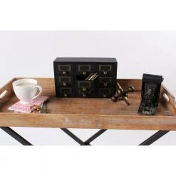 Apothecary Black Wood Drawers by Kate and Laurel -Kate and Laurel Shop black kate and laurel office storage organization 209259 1f 1000