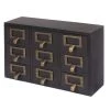 Apothecary Black Wood Drawers by Kate and Laurel -Kate and Laurel Shop black kate and laurel office storage organization 209259 64 1000