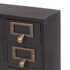 Apothecary Black Wood Drawers by Kate and Laurel -Kate and Laurel Shop black kate and laurel office storage organization 209259 fa 1000
