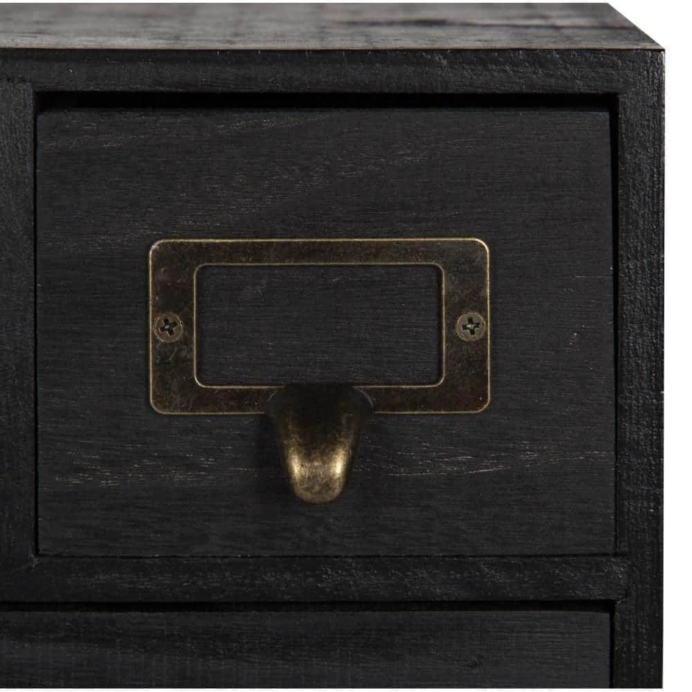 Apothecary Black Wood Drawers by Kate and Laurel 6 Apothecary Black Wood Drawers by Kate and Laurel - Image 4