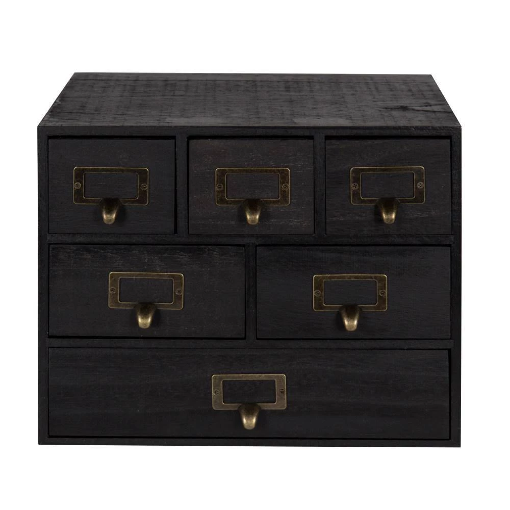 Apothecary Black Wood Drawers by Kate and Laurel 4 Apothecary Black Wood Drawers by Kate and Laurel - Image 2