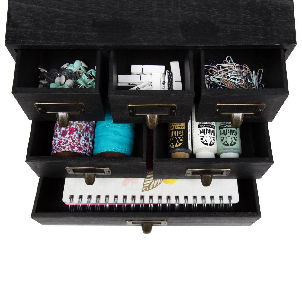 Apothecary Black Wood Drawers by Kate and Laurel 7 Apothecary Black Wood Drawers by Kate and Laurel - Image 5