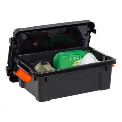 12 Qt. Heavy Duty Plastic Storage Box in Black (6-Pack) by IRIS 17 12 Qt. Heavy Duty Plastic Storage Box in Black (6-Pack) by IRIS -Kate and Laurel Shop black orange iris storage bins 500151 fa 1000