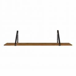 Soloman 38 in. x 8 in. x 8 in. Brown/Black Decorative Wall Shelf by Kate and Laurel -Kate and Laurel Shop brown black kate and laurel decorative shelving 216094 44 1000