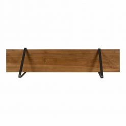 Soloman 38 in. x 8 in. x 8 in. Brown/Black Decorative Wall Shelf by Kate and Laurel -Kate and Laurel Shop brown black kate and laurel decorative shelving 216094 fa 1000