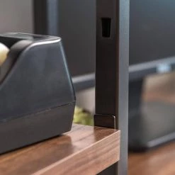 Black and Brown 4-Tier Metal and Wood Shelving Unit (10.51 in. W x 47. 44 in. H x 24.57 in D) by IRIS -Kate and Laurel Shop brown iris freestanding shelving units 595860 4f 1000