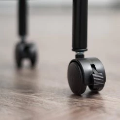 Wide Wood and Metal Rolling Storage Cart by IRIS -Kate and Laurel Shop brown iris utility carts 596003 fa 1000