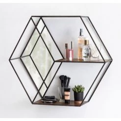 Lintz 26 in. x 23 in. x 7 in. Brown Decorative Wall Shelf by Kate and Laurel -Kate and Laurel Shop brown kate and laurel decorative shelving 214963 44 1000