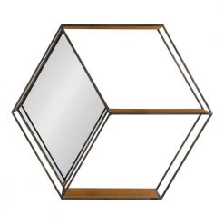 Lintz 26 in. x 23 in. x 7 in. Brown Decorative Wall Shelf by Kate and Laurel -Kate and Laurel Shop brown kate and laurel decorative shelving 214963 4f 1000