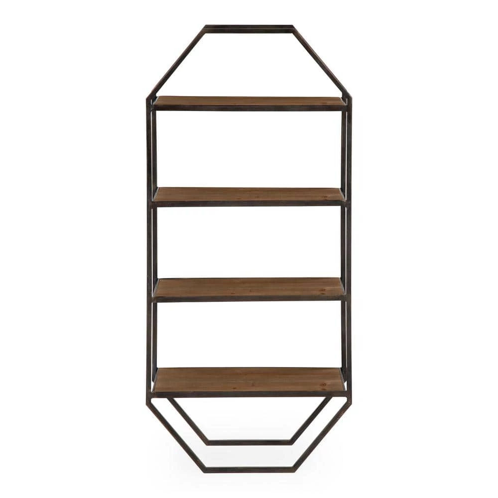 Adela 8 in. x 18 in. x 41 in. Brown Wood Floating Decorative Wall Shelf Without Brackets by Kate and Laurel 7 Adela 8 in. x 18 in. x 41 in. Brown Wood Floating Decorative Wall Shelf Without Brackets by Kate and Laurel - Image 5