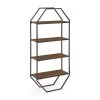 Adela 8 in. x 18 in. x 41 in. Brown Wood Floating Decorative Wall Shelf Without Brackets by Kate and Laurel