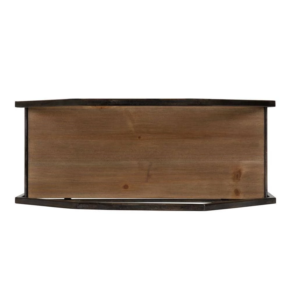 Adela 8 in. x 18 in. x 41 in. Brown Wood Floating Decorative Wall Shelf Without Brackets by Kate and Laurel 5 Adela 8 in. x 18 in. x 41 in. Brown Wood Floating Decorative Wall Shelf Without Brackets by Kate and Laurel - Image 3