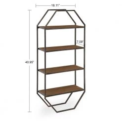 Adela 8 in. x 18 in. x 41 in. Brown Wood Floating Decorative Wall Shelf Without Brackets by Kate and Laurel 11 Adela 8 in. x 18 in. x 41 in. Brown Wood Floating Decorative Wall Shelf Without Brackets by Kate and Laurel -Kate and Laurel Shop brown kate and laurel decorative shelving 215810 c3 1000