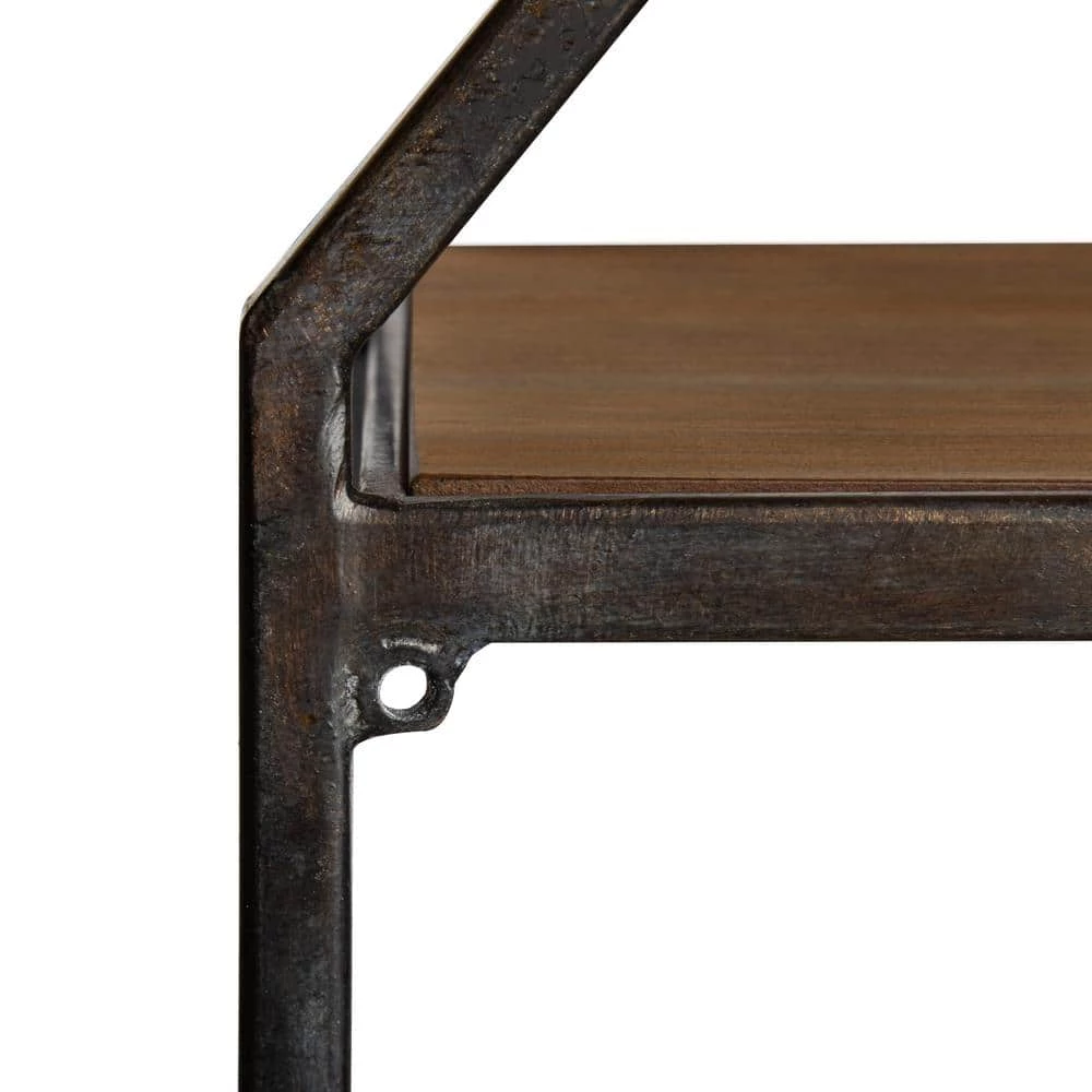 Adela 8 in. x 18 in. x 41 in. Brown Wood Floating Decorative Wall Shelf Without Brackets by Kate and Laurel 4 Adela 8 in. x 18 in. x 41 in. Brown Wood Floating Decorative Wall Shelf Without Brackets by Kate and Laurel - Image 2