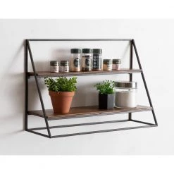 Lander 24 in. x 16 in. x 8 in. Brown Decorative Wall Shelf by Kate and Laurel -Kate and Laurel Shop brown kate and laurel decorative shelving 215846 44 1000